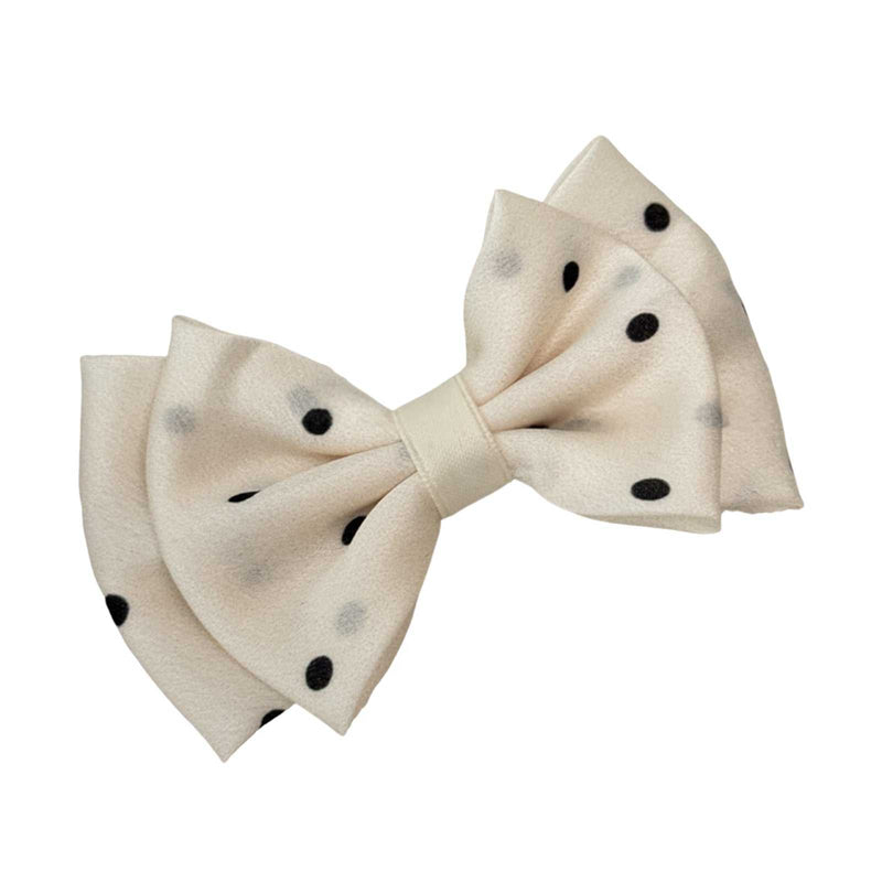2. Satin Bowtie Pinch Clip – Dotted