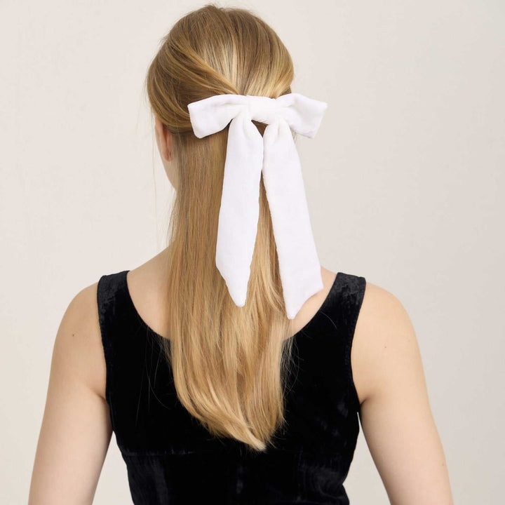 Long Tail Silk Bow Barrette