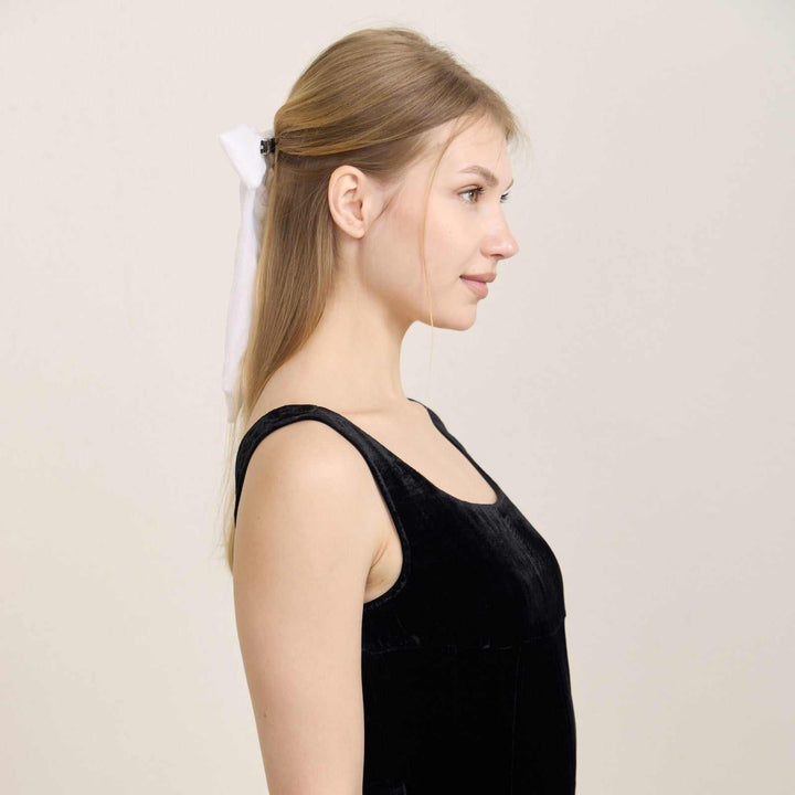 Long Tail Silk Bow Barrette